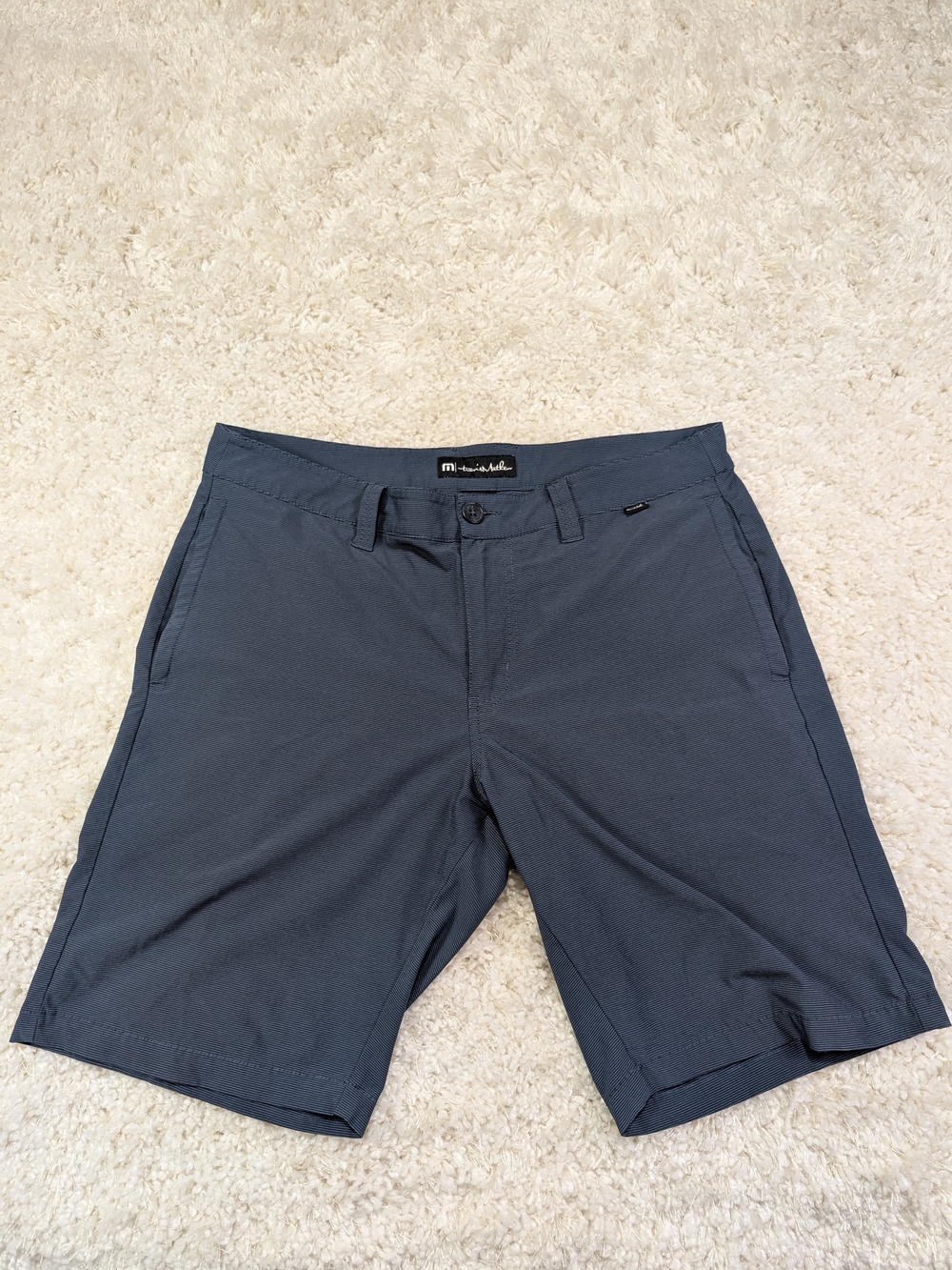 Travis Mathew Slate Blue Flat Front Shorts
